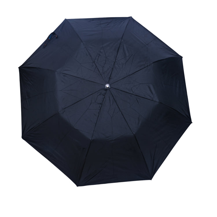 Black umbrella on a white background