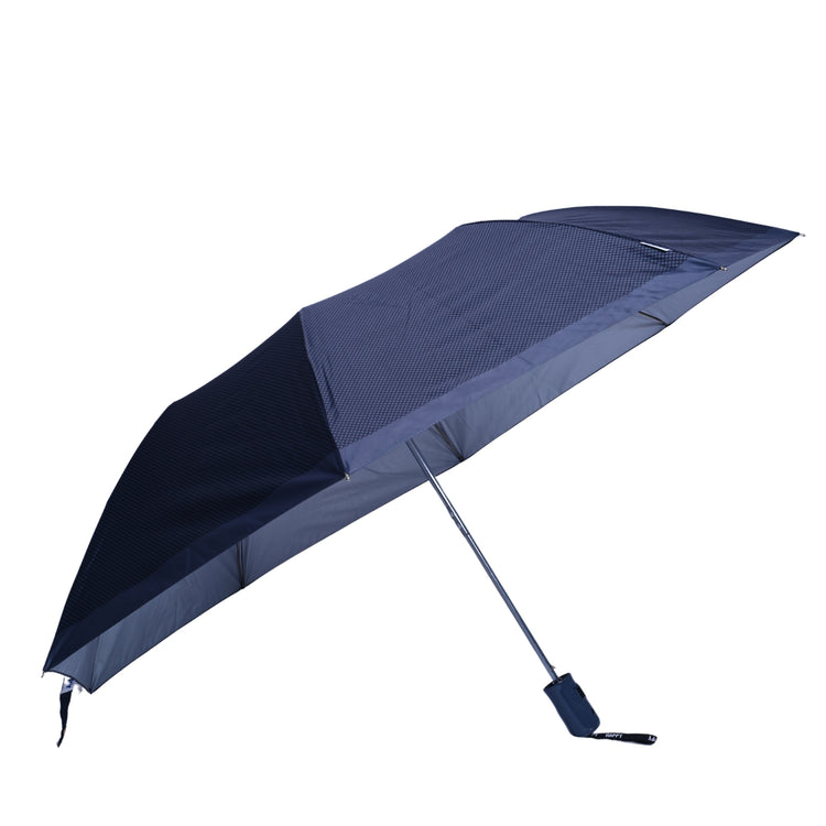 Dark blue checks umbrella on a white background