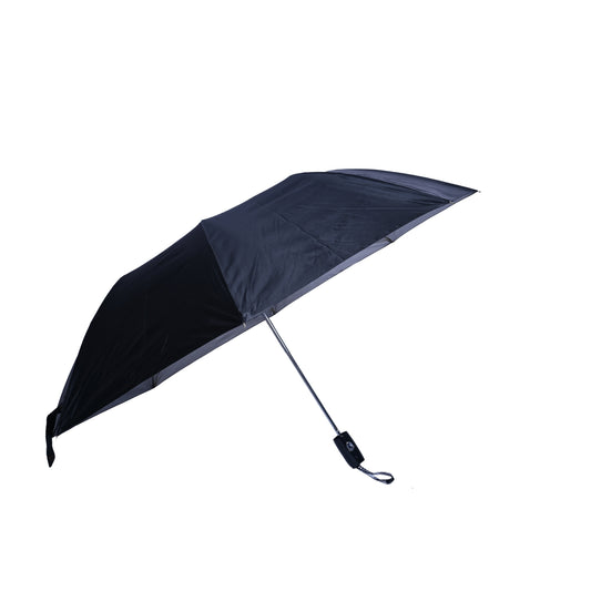 Black umbrella on a white background