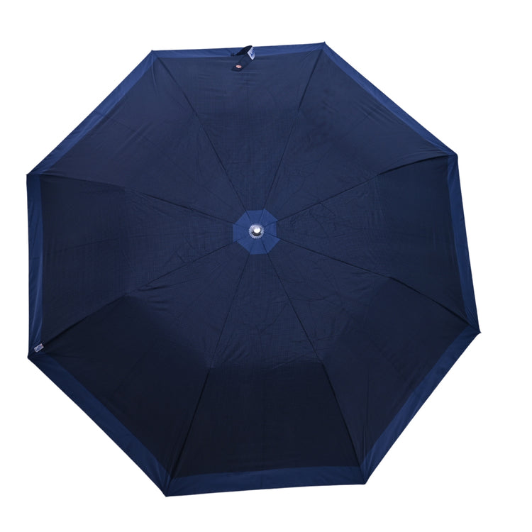 Navy blue checks umbrella on a white background