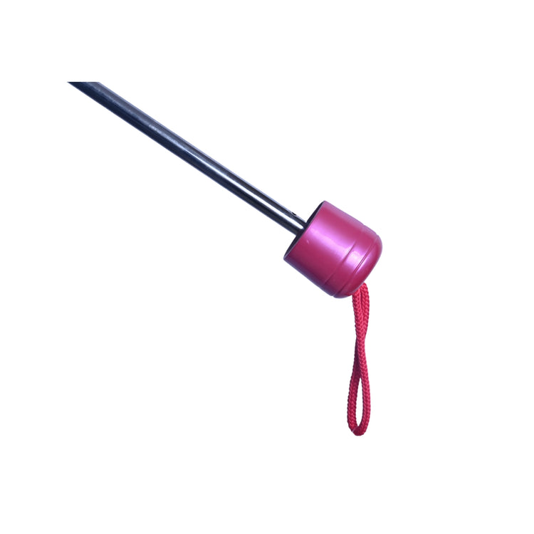 Glossy pink handle with a rope on a white background