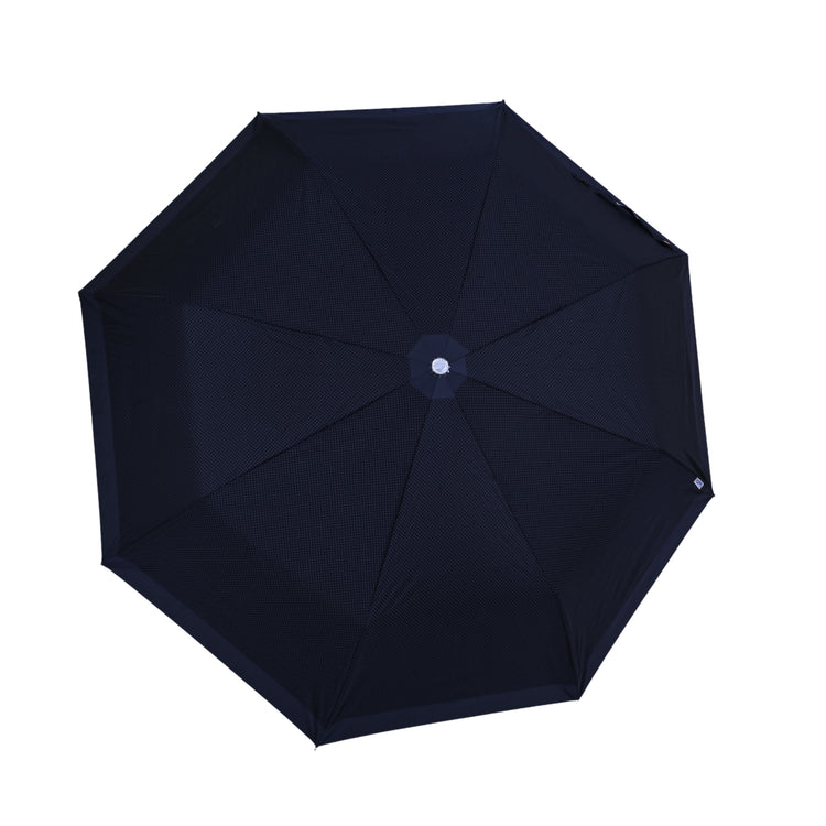 blue small checks umbrella on white background
