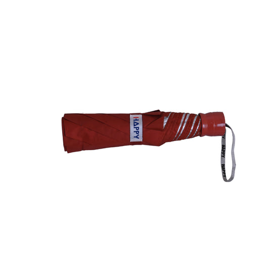 Red umbrella on white background