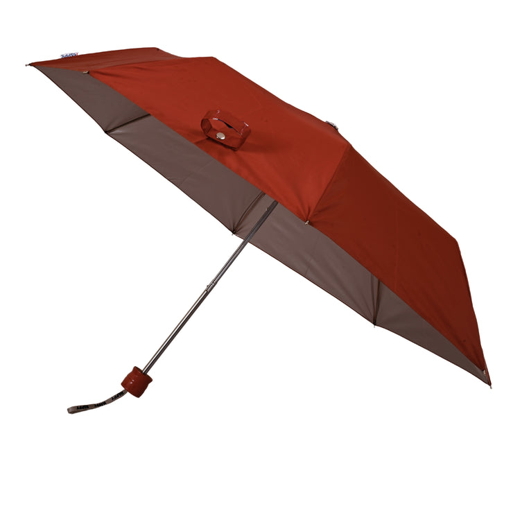 Red umbrella on white background
