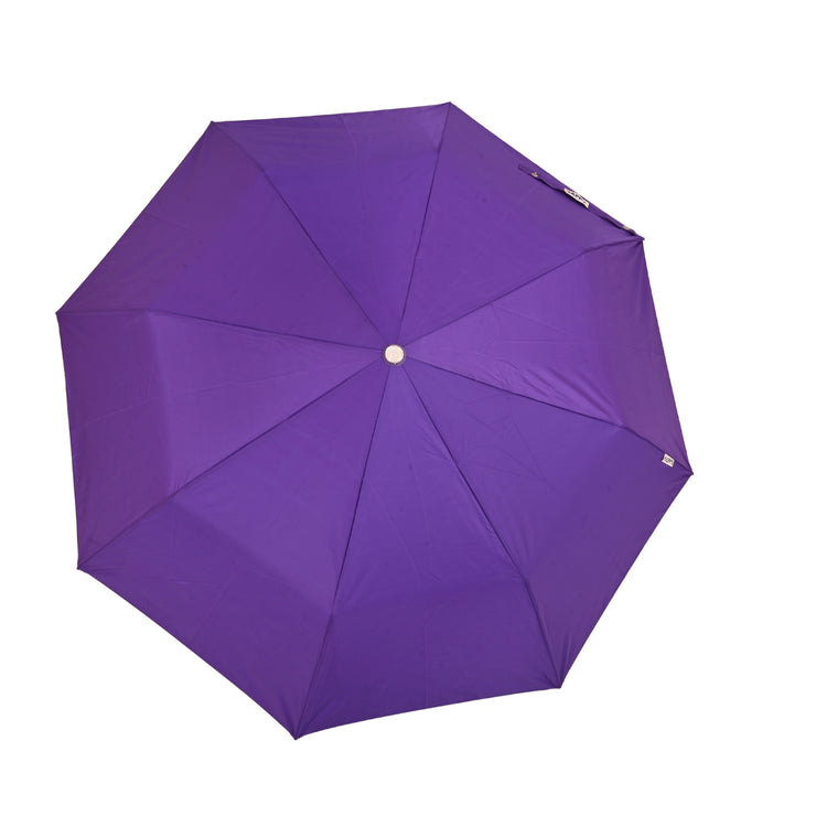 Purple umbrella on white background