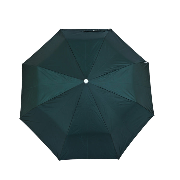 Green umbrella on white background