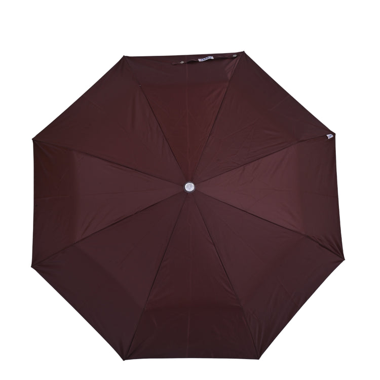 Brown umbrella on white background