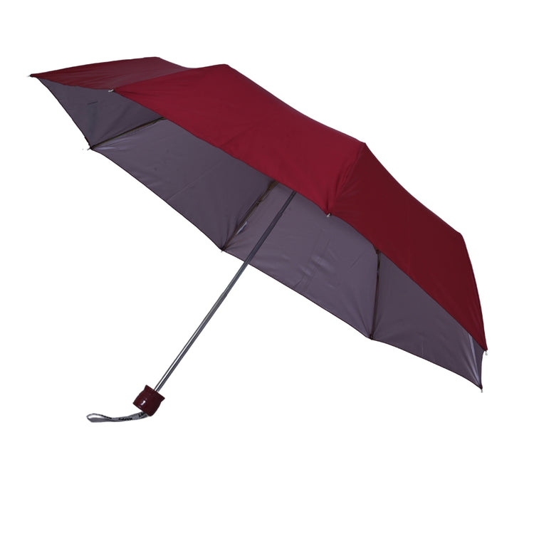 Dark red umbrella on white background 