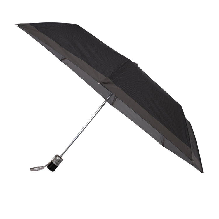 Green small checks umbrella on white background