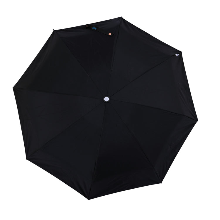 Black silver canopy umbrella on white background
