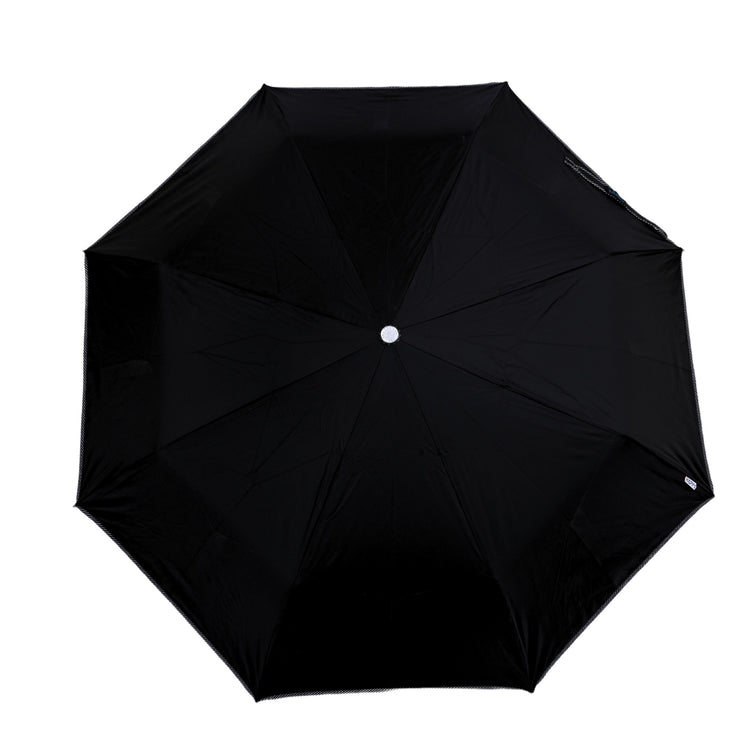 canopy open black umbrella on white background