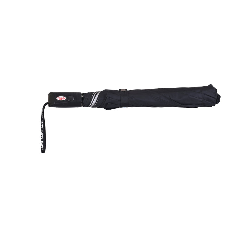 Black umbrella on white background