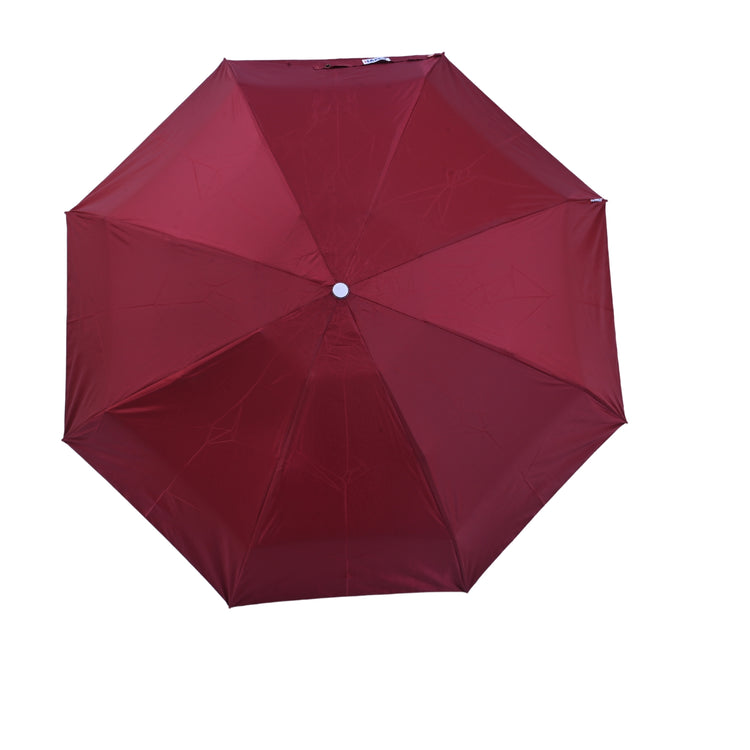 Rich maroon umbrella on white background