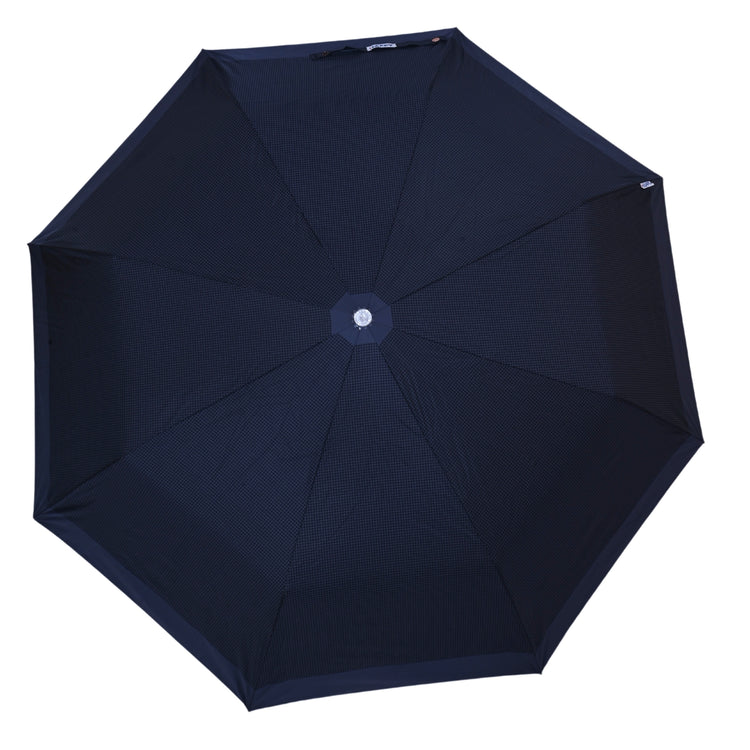 Print silver small checks umbrella on white background 