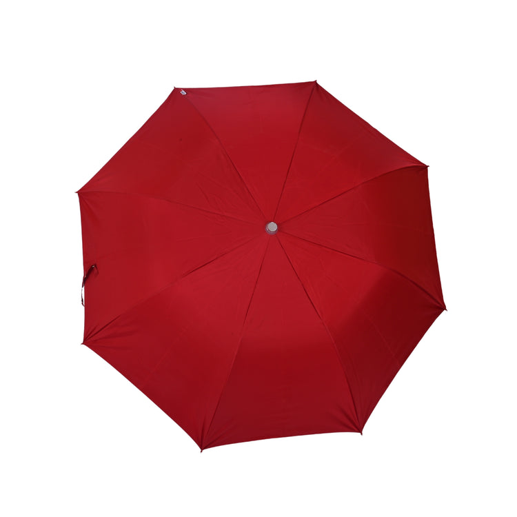 Red umbrella on white background