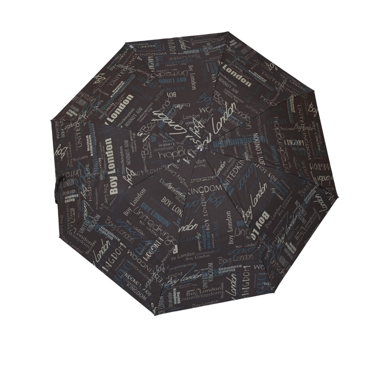 brown printed umbrella on white background